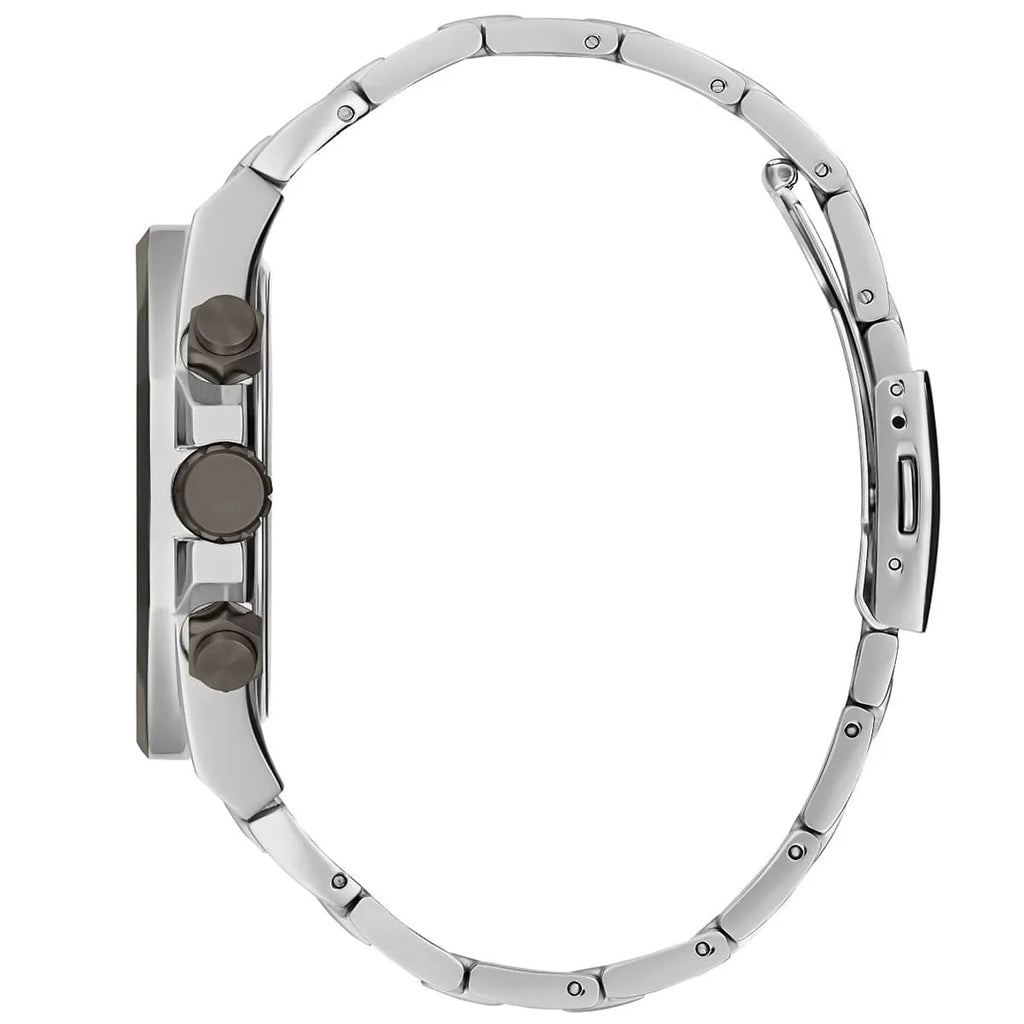 Guess Empire GW0489G1 Silver Steel Case Blue Textured Dial Men's Watch