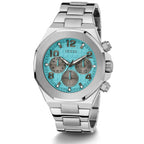 Guess Empire GW0489G3 Silver Case Turquoise Dial Men's Watch