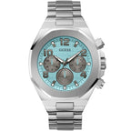 Guess Empire GW0489G3 Silver Case Turquoise Dial Men's Watch
