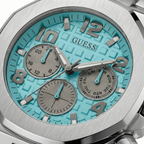 Guess Empire GW0489G3 Silver Case Turquoise Dial Men's Watch