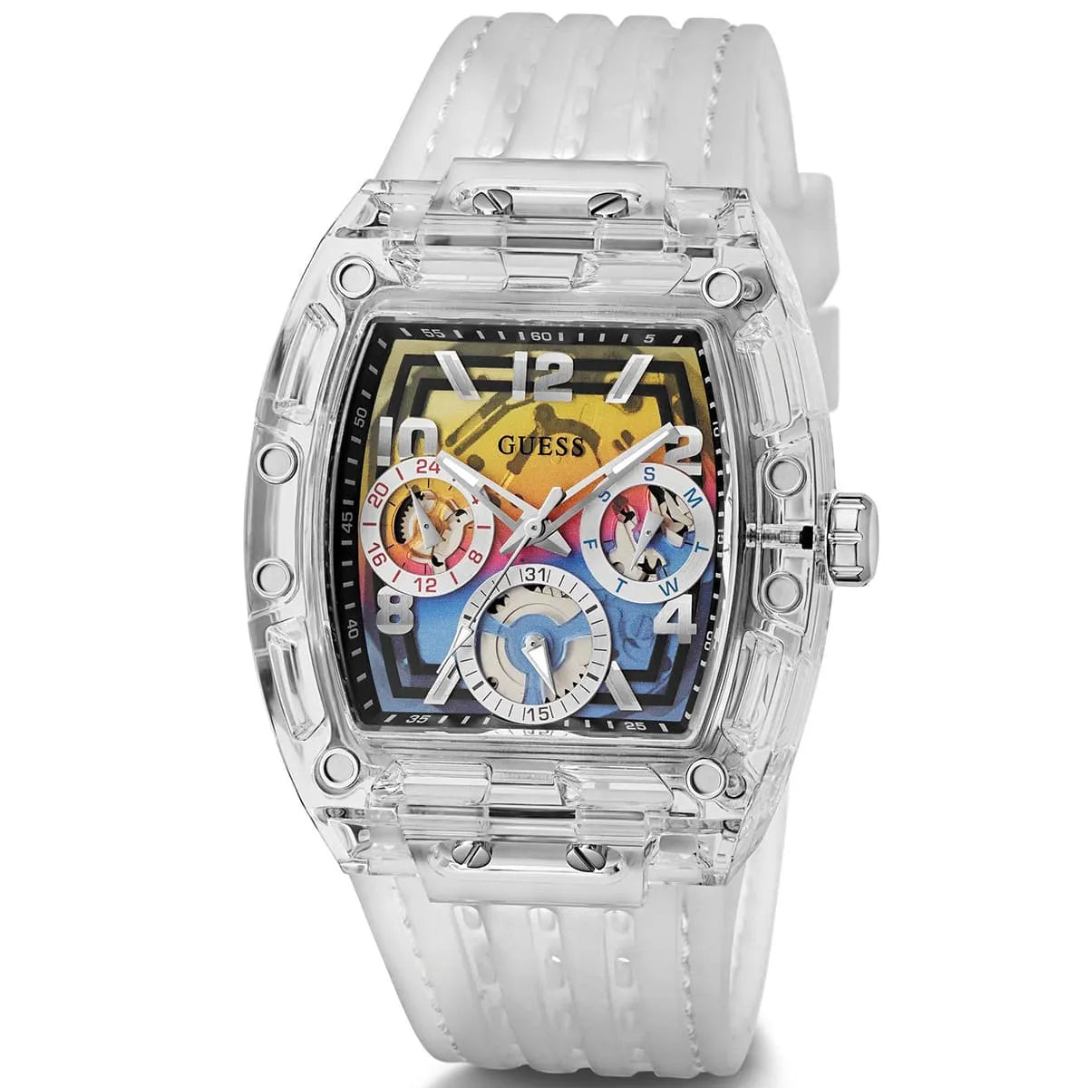 Guess Phoenix GW0499G3 Men's Transparent & Rainbow Watch