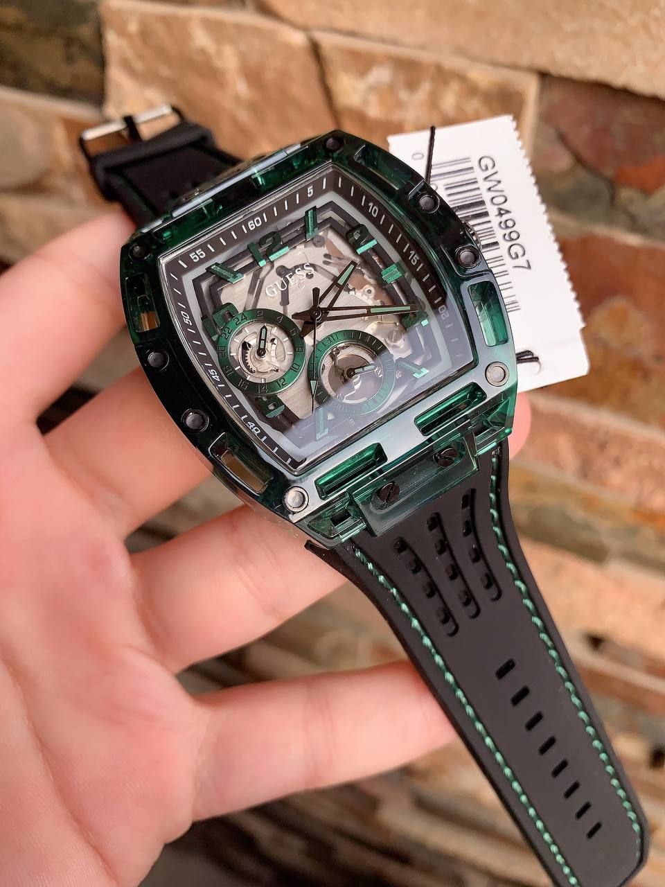 Guess GW0499G7 Phoenix Green Transparent Men's Watch
