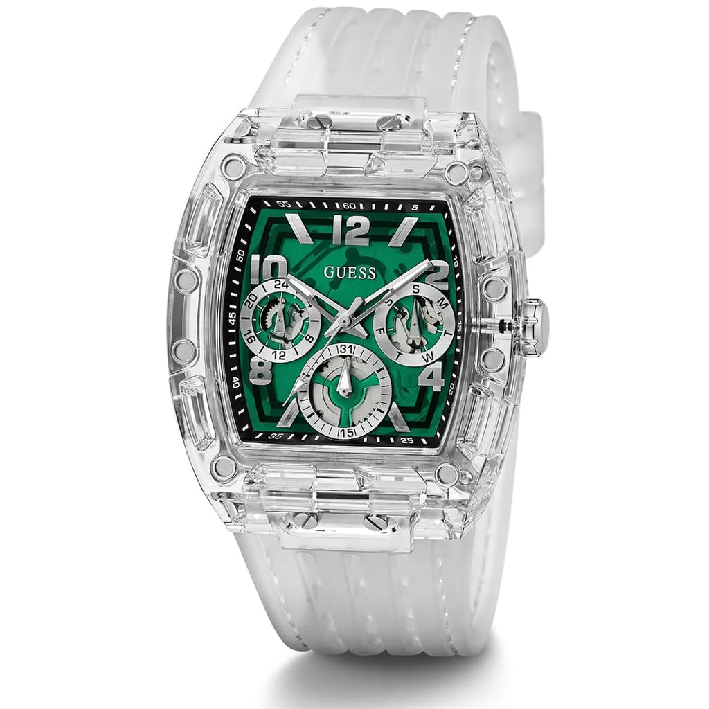 Guess Phoenix GW0499G8 Men's Transparent & Green Watch