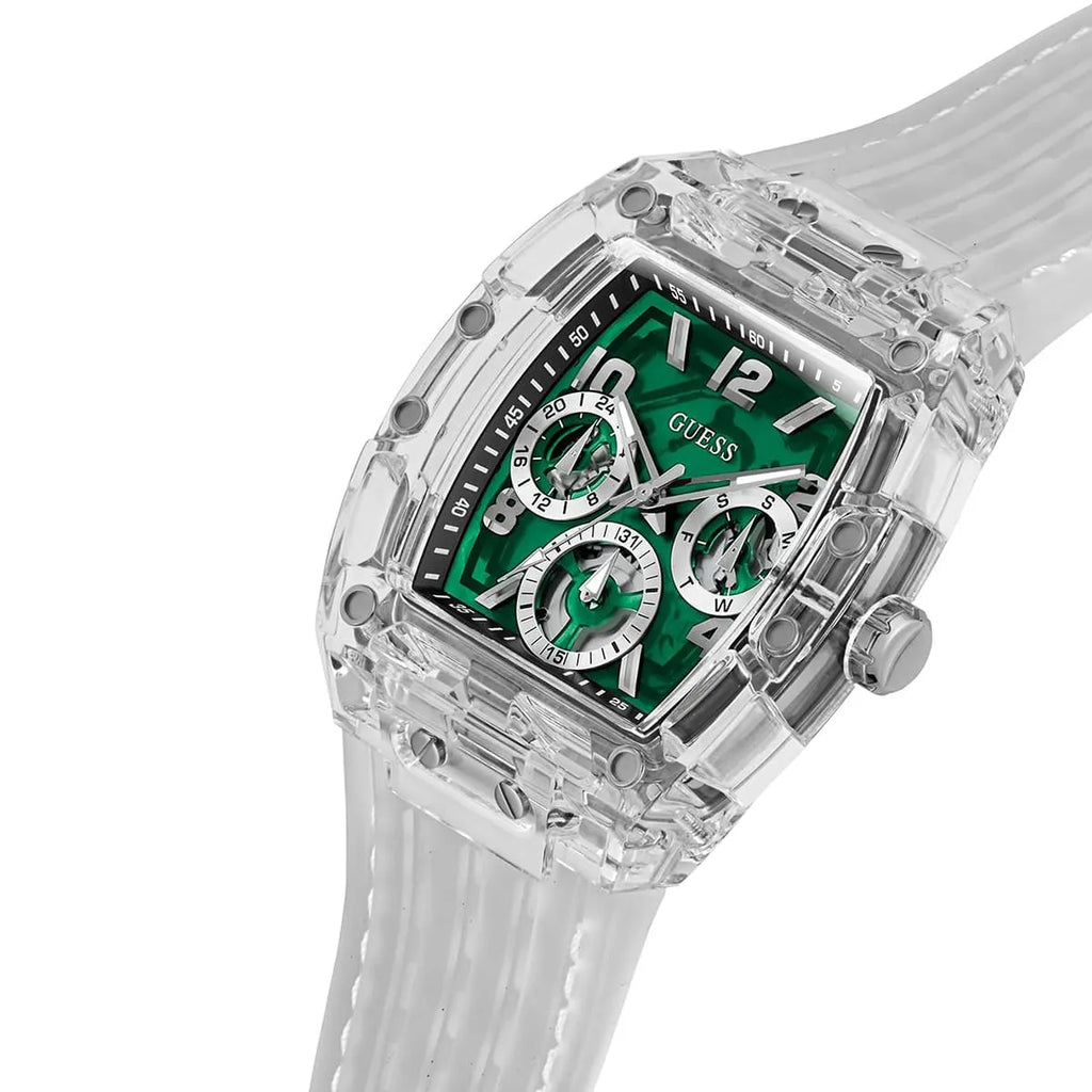 Guess Phoenix GW0499G8 Men's Transparent & Green Watch