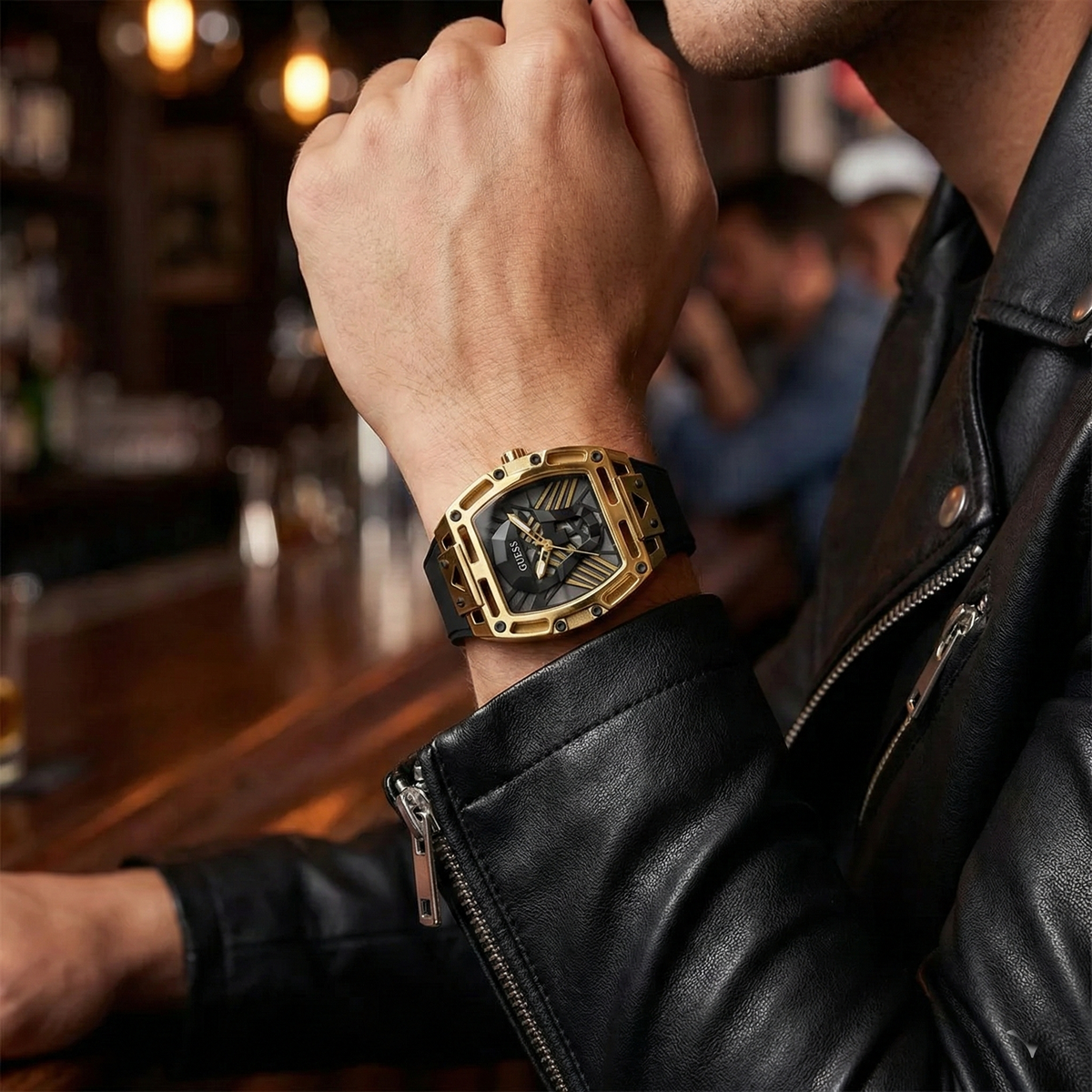 Guess Legend GW0500G1 Gold-Tone Black Dial Men's Watch