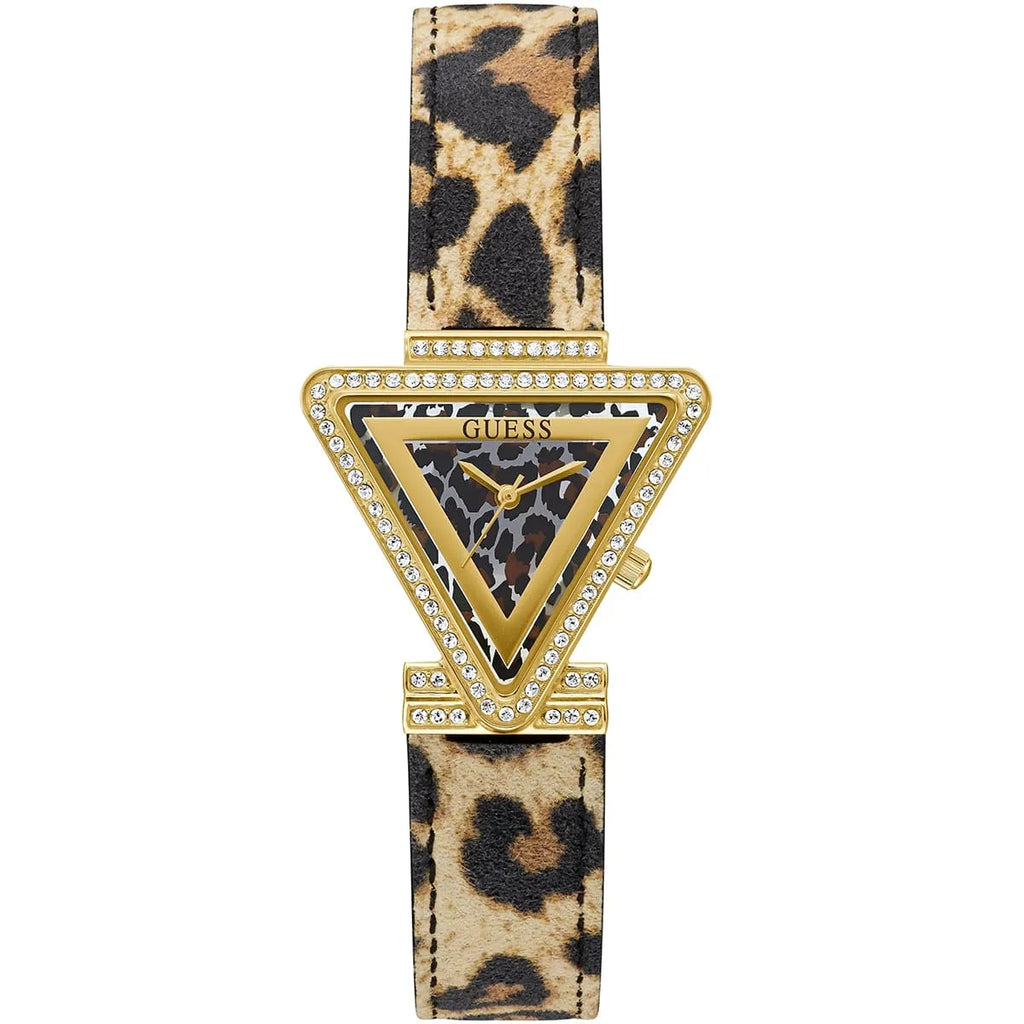 Guess Fame GW0504L3 Triangle Gold & Leopard Print Watch