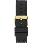 Guess Headline GW0571G3 Gold-Tone Case Green Textured Dial Black Rubber Strap Men's Watch