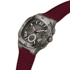 Guess Headline GW0571G4 Gunmetal Case Black Dial Red Rubber Strap Men's Watch
