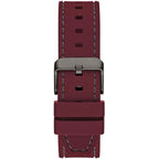 Guess Headline GW0571G4 Gunmetal Case Black Dial Red Rubber Strap Men's Watch