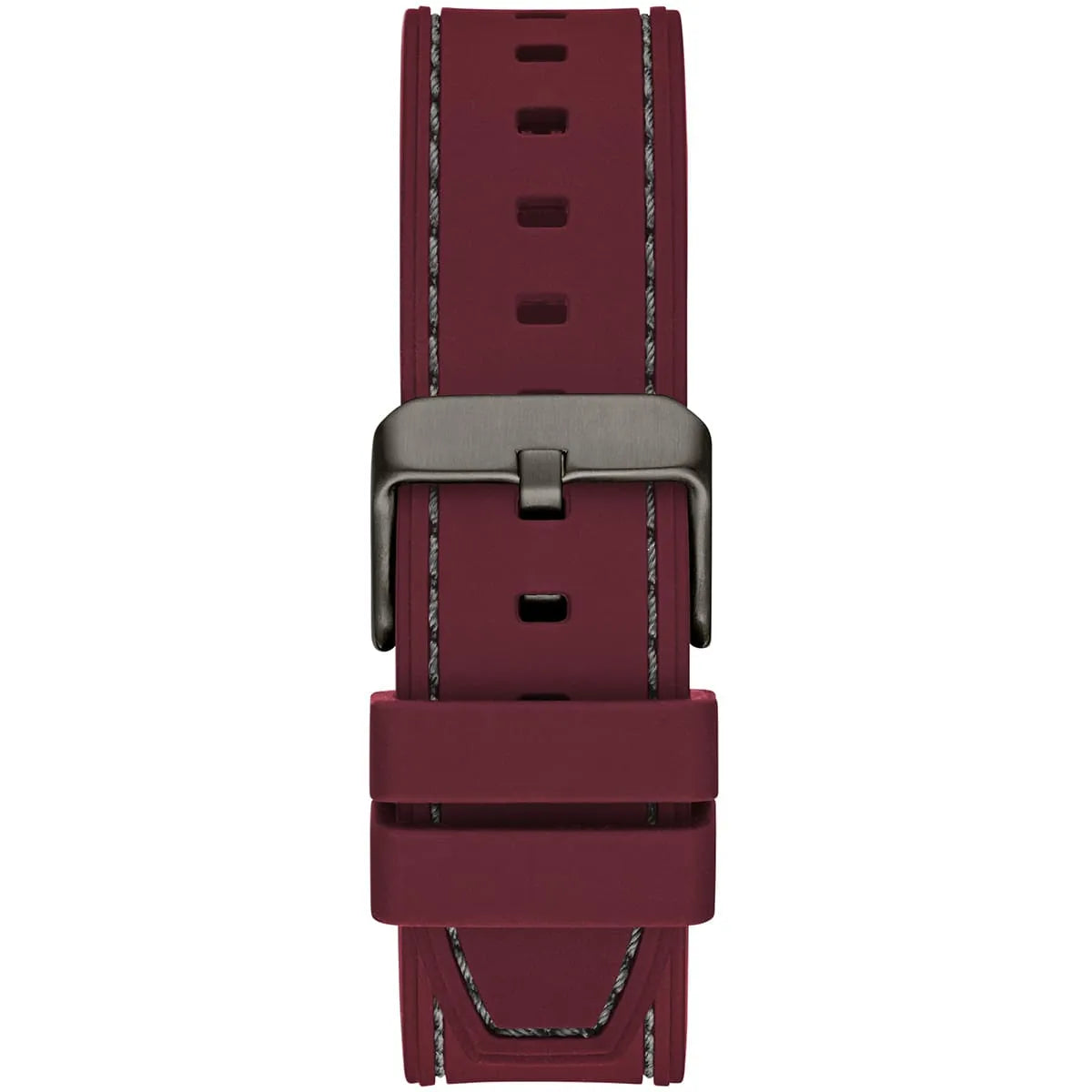 Guess Headline GW0571G4 Gunmetal Case Black Dial Red Rubber Strap Men's Watch