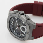 Guess Headline GW0571G4 Gunmetal Case Black Dial Red Rubber Strap Men's Watch