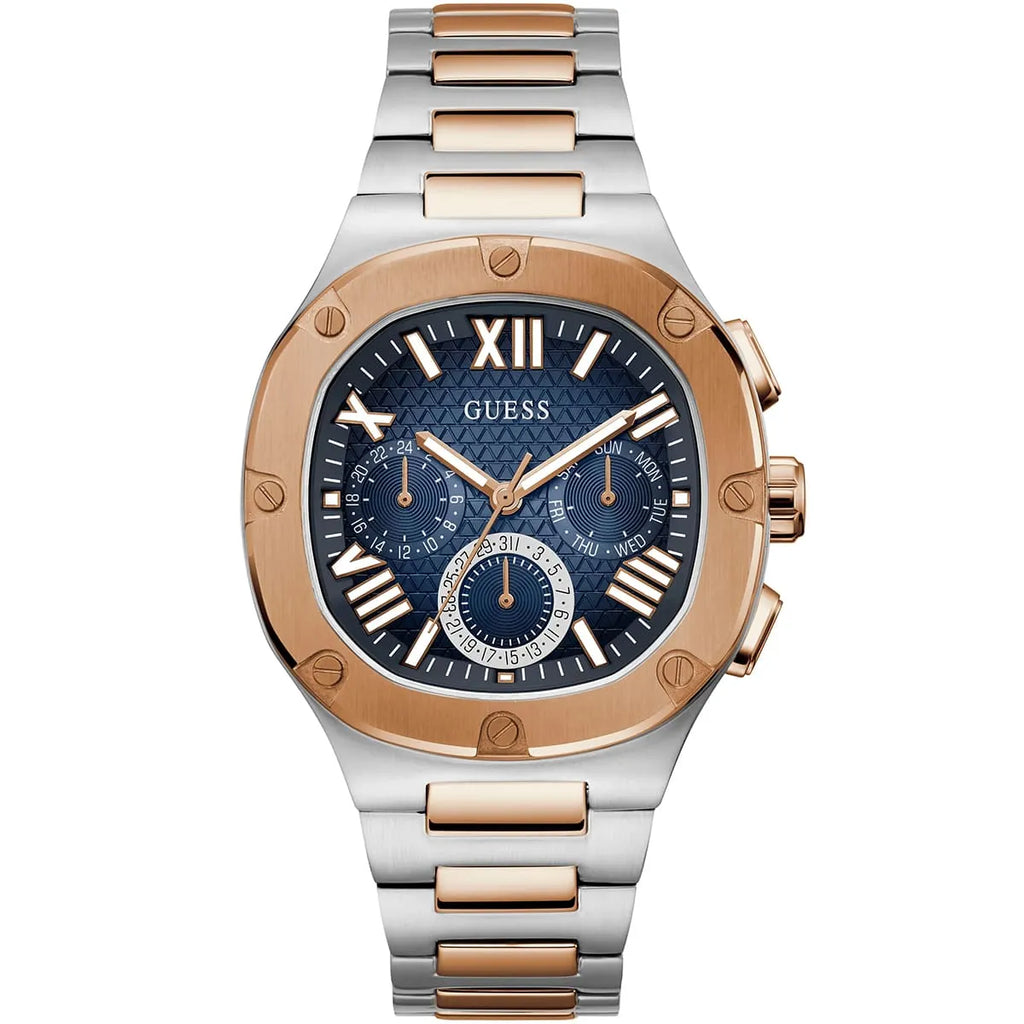 Guess Headline GW0572G4 Two-Tone Silver & Rose Gold Blue Dial Men's Watch