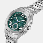 Guess Headline GW0572G6 Men's Silver-Tone & Green Dial Watch
