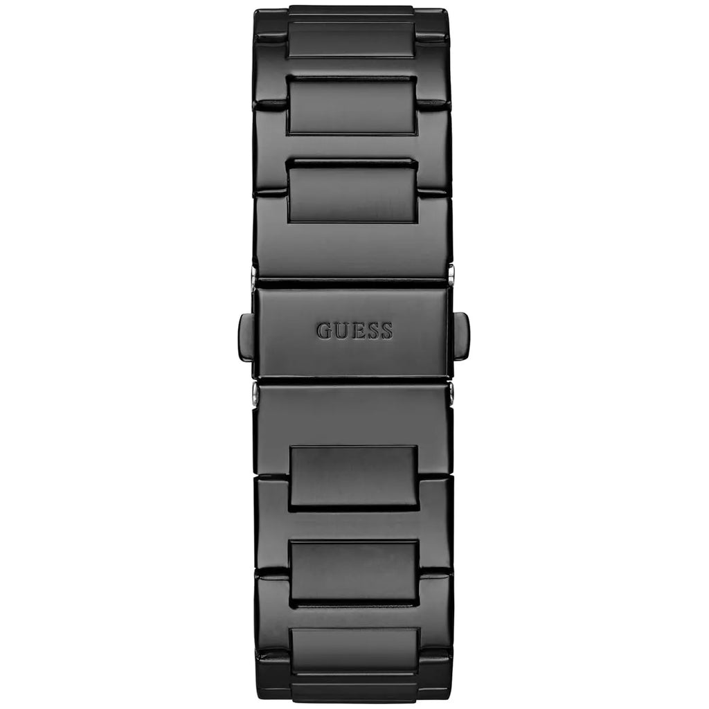 ساعة يد رجالية Guess GW0631G2 سوداء بالكامل مربعة متعددة الوظائف