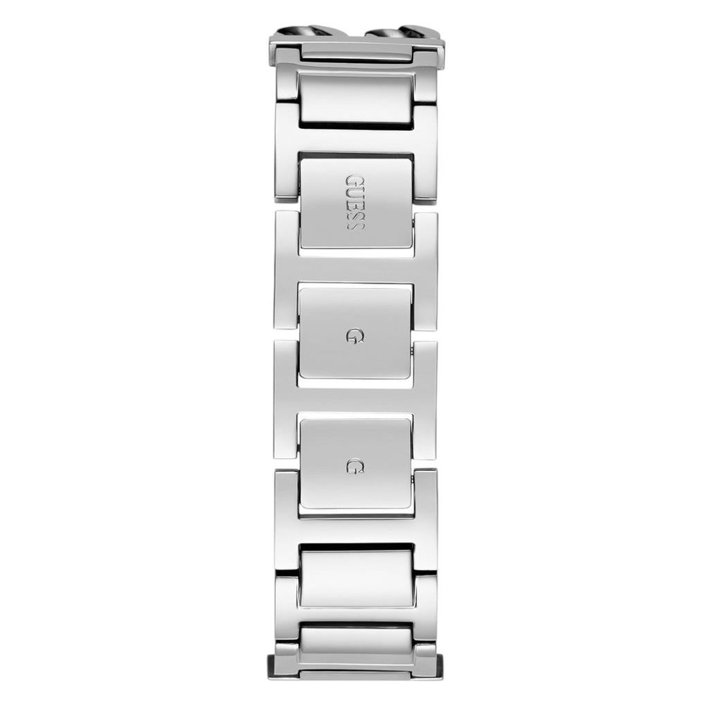Guess GW0668L1 Silver Tone Rectangular Crystal Bracelet Watch