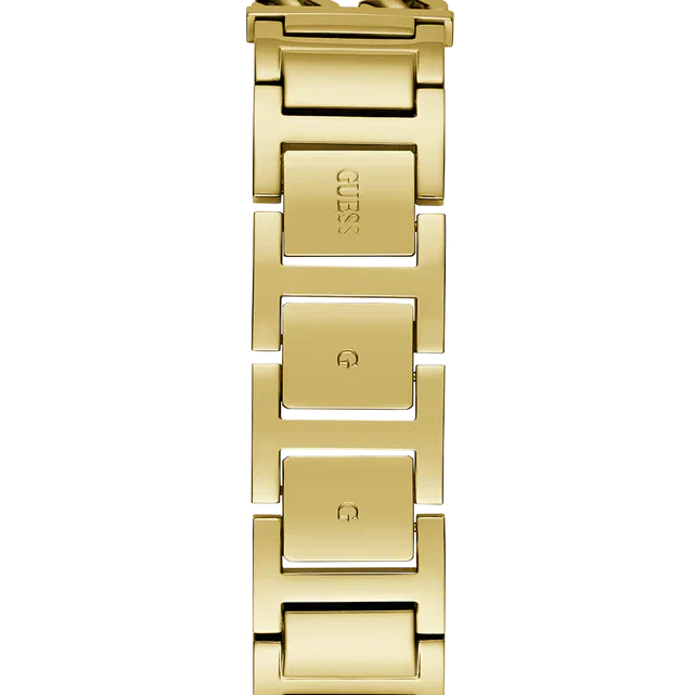 Guess GW0668L2 Gold Tone Rectangular Crystal Bracelet Watch