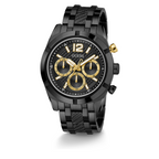 Guess GW0714G4 Men's Top Tier All-Black & Gold Accents Watch