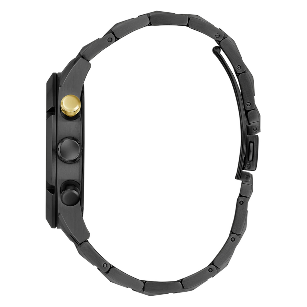 Guess GW0714G4 Men's Top Tier All-Black & Gold Accents Watch