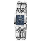 Guess GW0807L1 Silver Tone Rectangular Blue Denim Dial Watch