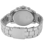 Guess Horizon W0379G1 Silver Tone Black Dial Chronograph Look Watch