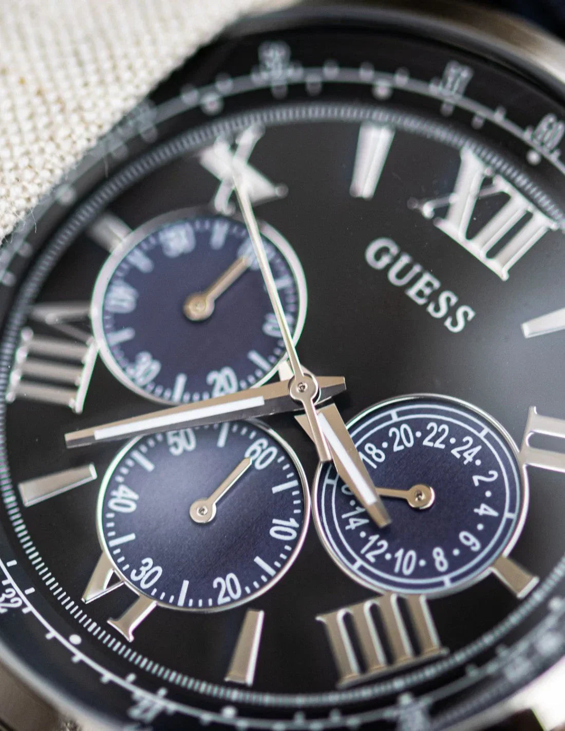 Guess Horizon W0379G2 Black Ion-Plated Chronograph Look Watch