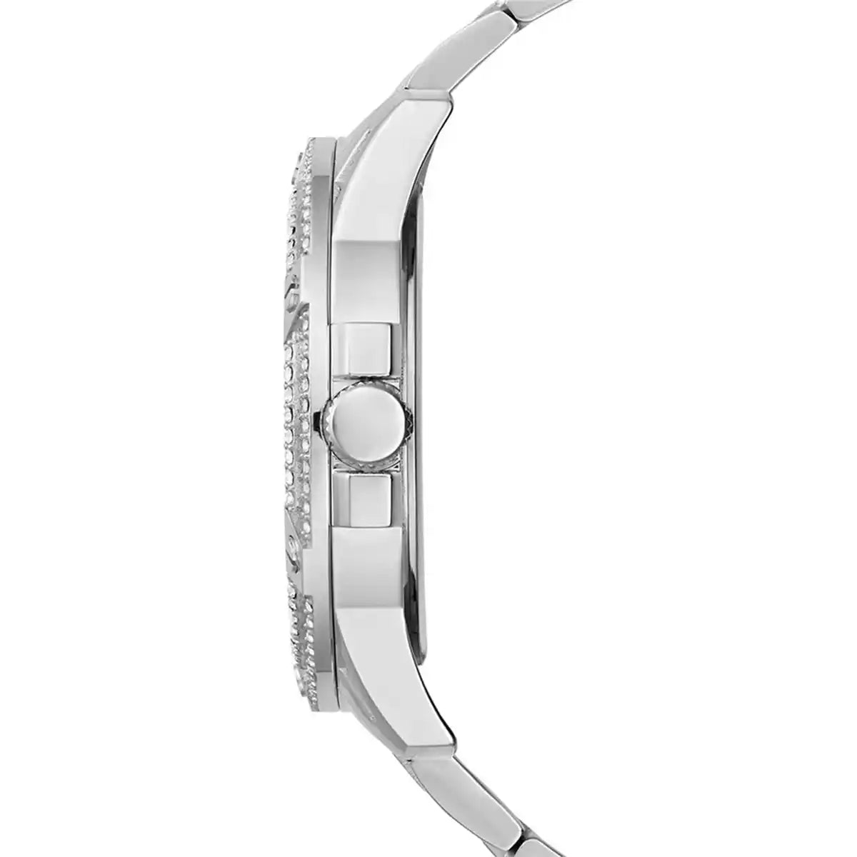 Guess King GW0497G1 Silver Tone Skeleton Crystal Men's Watch