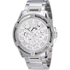 Guess King GW0497G1 Silver Tone Skeleton Crystal Men's Watch