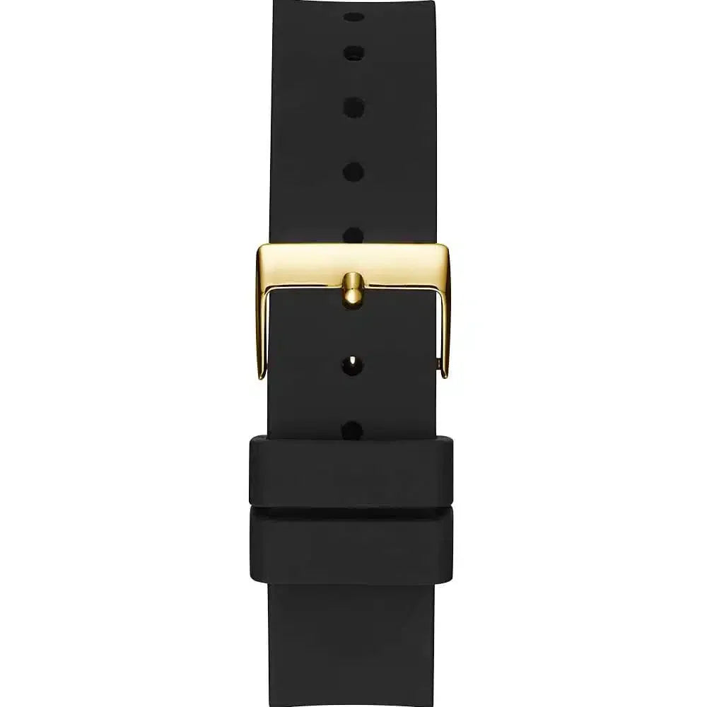 ساعة Guess Lady Frontier W1160L1 ذهبية ومطاطية سوداء