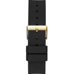 ساعة Guess Lady Frontier W1160L1 ذهبية ومطاطية سوداء