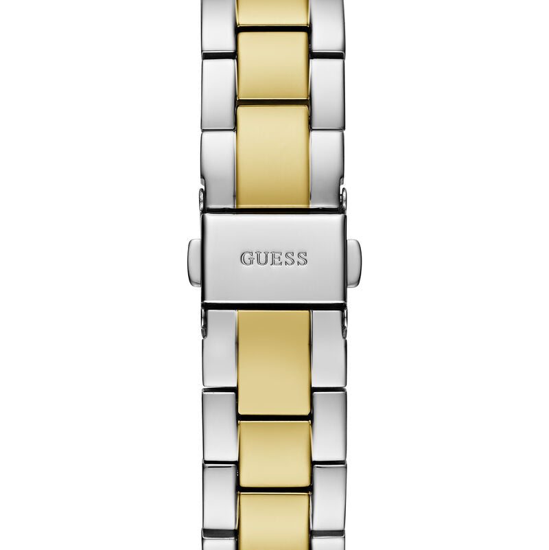 ساعة يد نسائية guess mist طراز GW0723L1 بلونين فضي وذهبي مع مينا أخضر