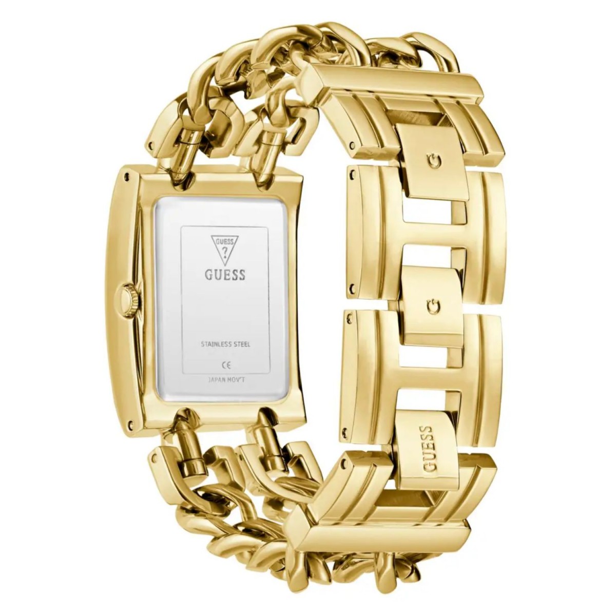 Guess Mod Heavy Metal GW0740L2 Gold Tone Emerald Green Dial Chain Watch
