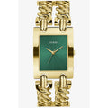 Guess Mod Heavy Metal GW0740L2 Gold Tone Emerald Green Dial Chain Watch