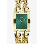 Guess Mod Heavy Metal GW0740L2 Gold Tone Emerald Green Dial Chain Watch