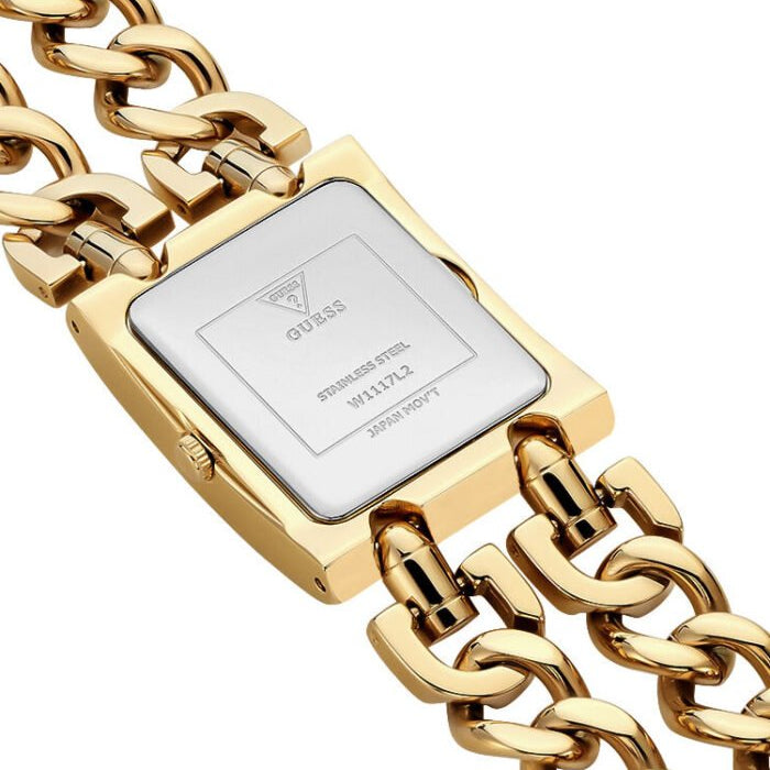 Guess Mod Heavy Metal W1117L2 Gold Tone Chain Bracelet Polished Watch