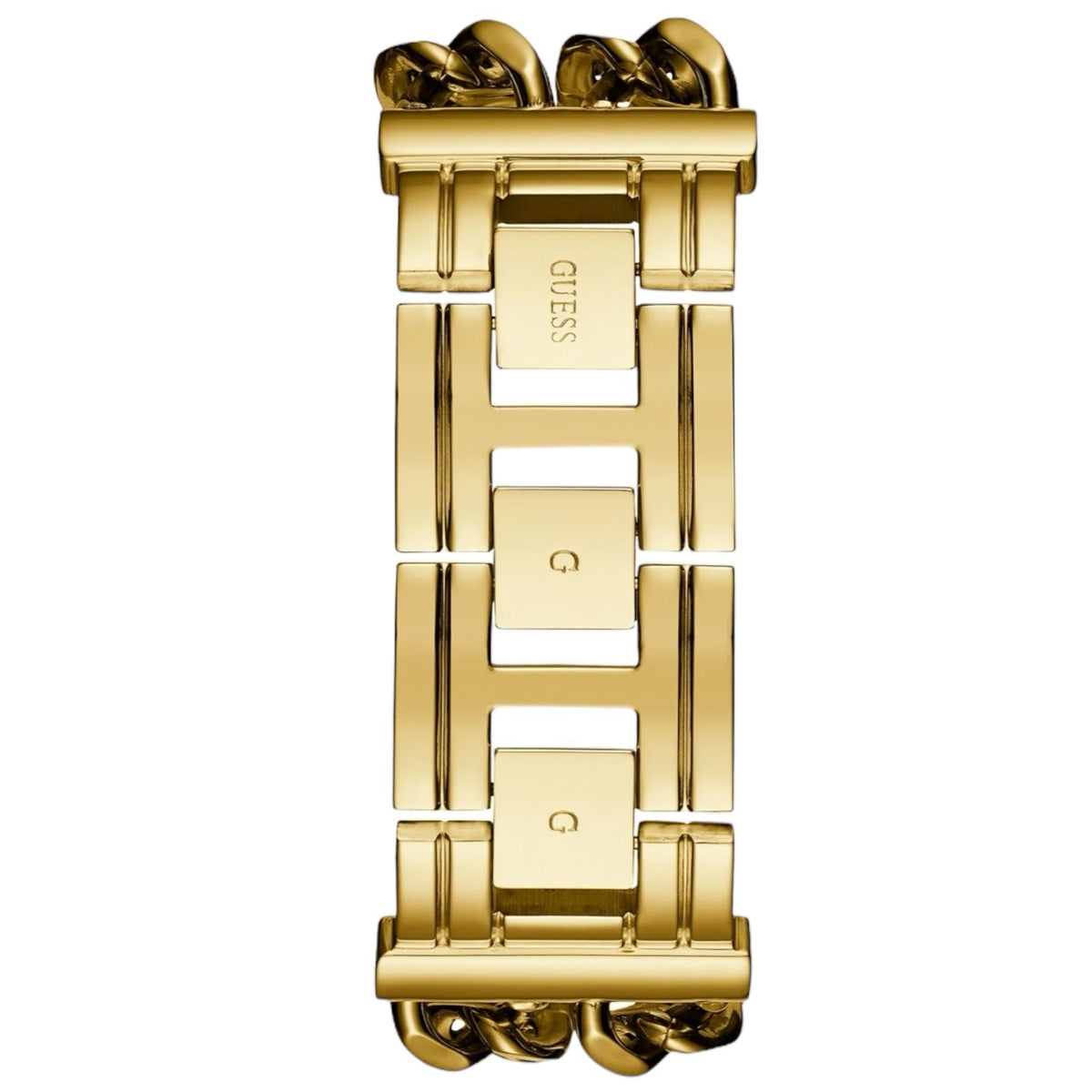 Guess Mod Heavy Metal W1117L2 Gold Tone Chain Bracelet Polished Watch
