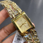 Guess Mod Heavy Metal W1117L2 Gold Tone Chain Bracelet Polished Watch