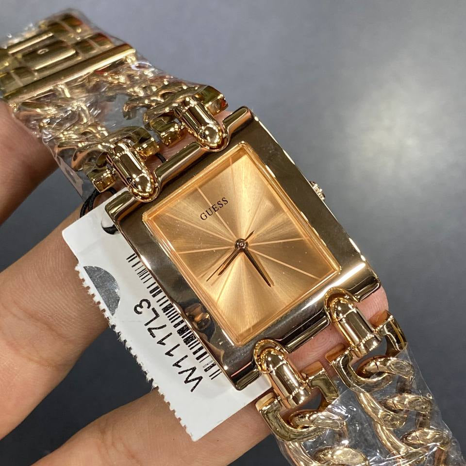 Guess Mod Heavy Metal W1117L3 Rose Gold Chain Bracelet Polished Watch
