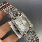 Guess Mod Heavy Metal W1121L1 Silver Tone Chain Bracelet Crystal Bezel Watch