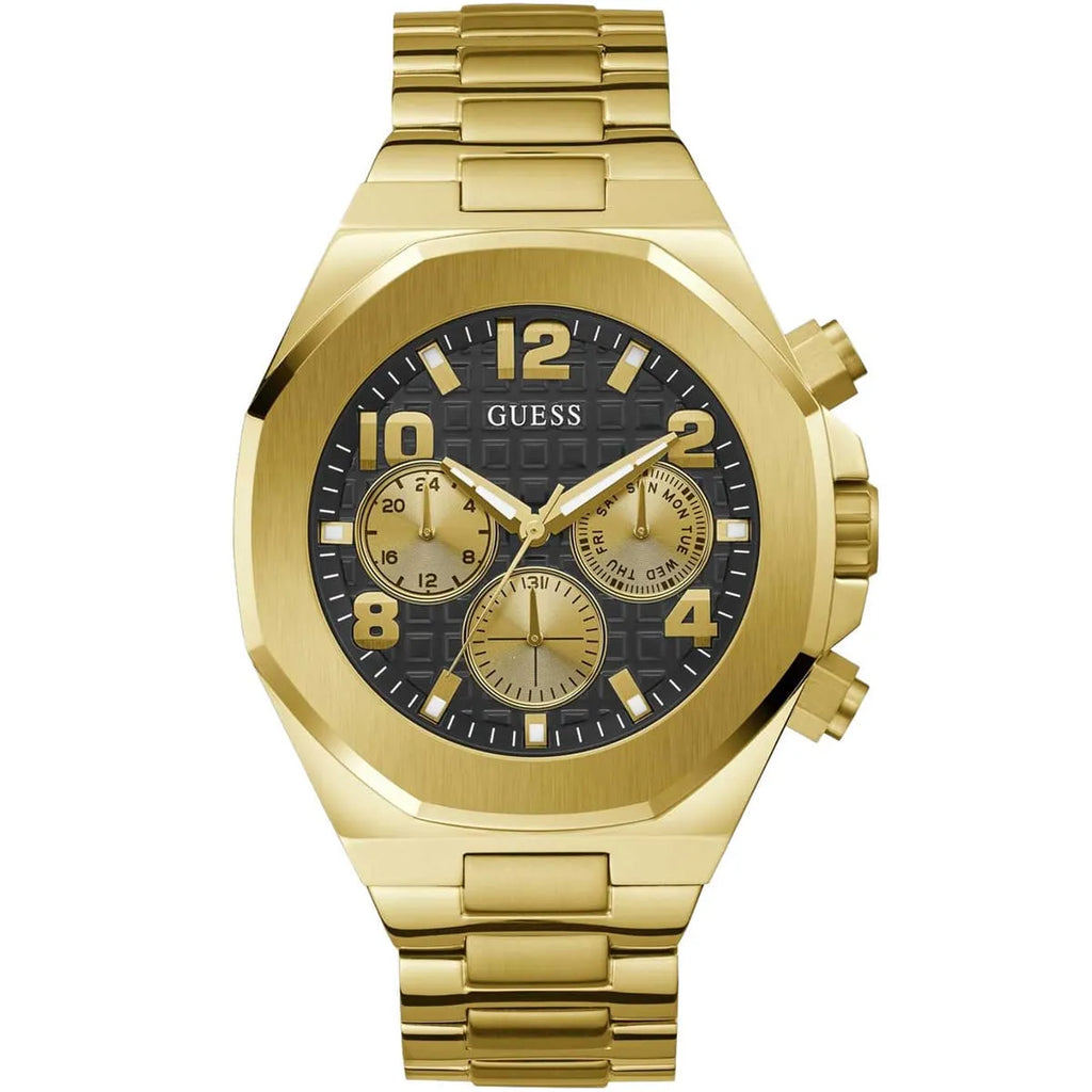Guess Momentum GW0489G2 Gold Tone Black Dial Stainless Steel Watch