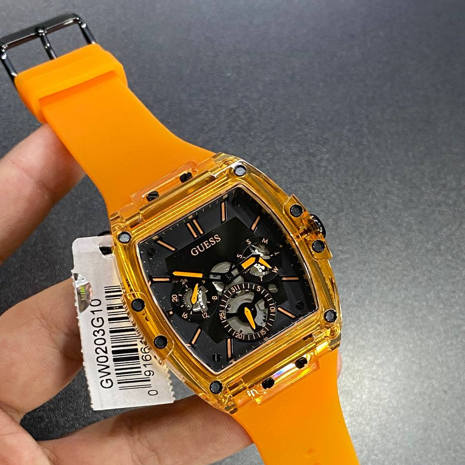 Guess Phoenix GW0203G10 Orange Translucent Polycarbonate Men's Watch