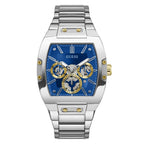 Guess Phoenix GW0456G5 Silver Tonneau Case Blue Dial Multifunction Watch