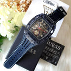 Guess Phoenix GW0499G1 Blue Polycarbonate Transparent Multifunction Watch