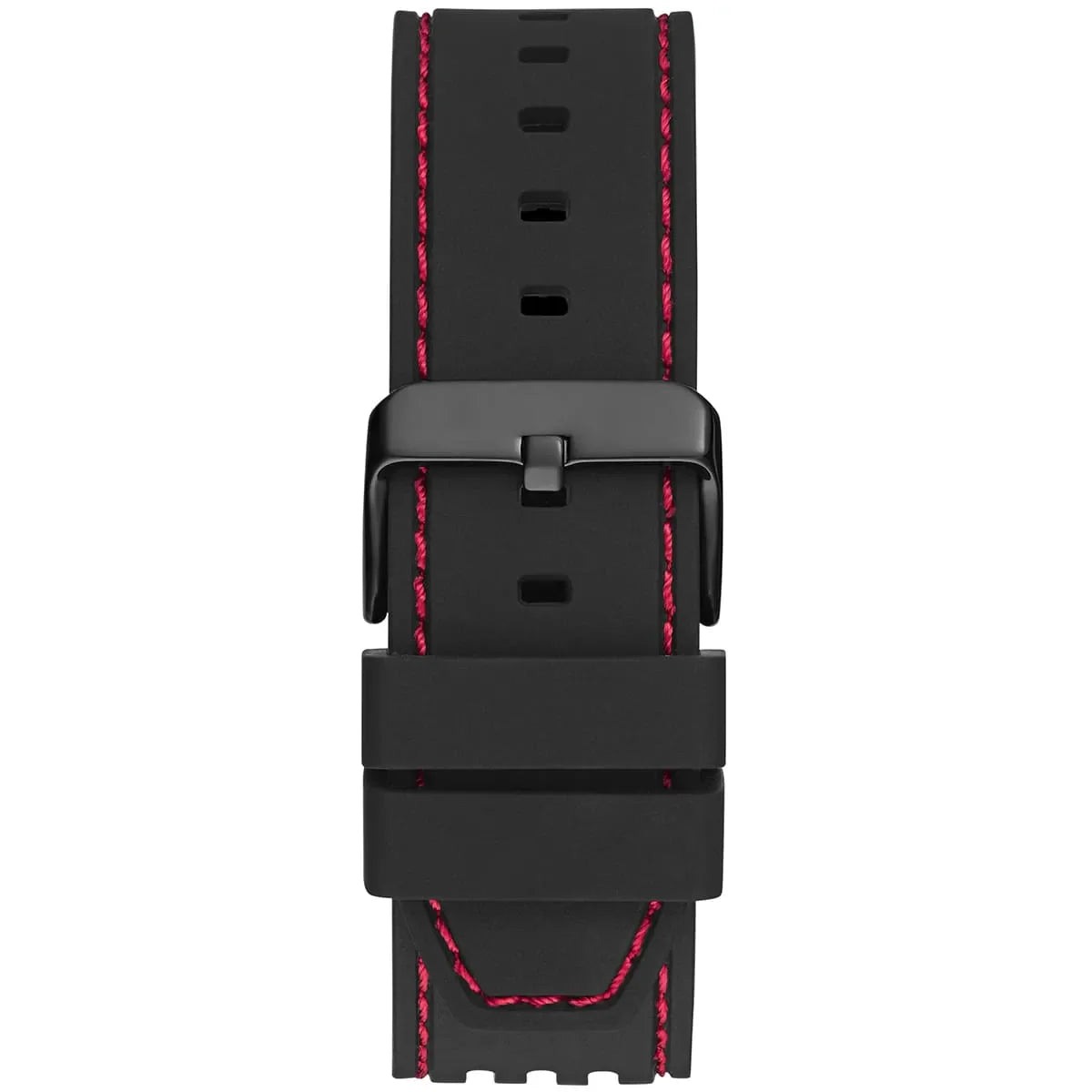 Guess Phoenix GW0499G4 Red Transparent Case Black Silicone Multifunction Watch