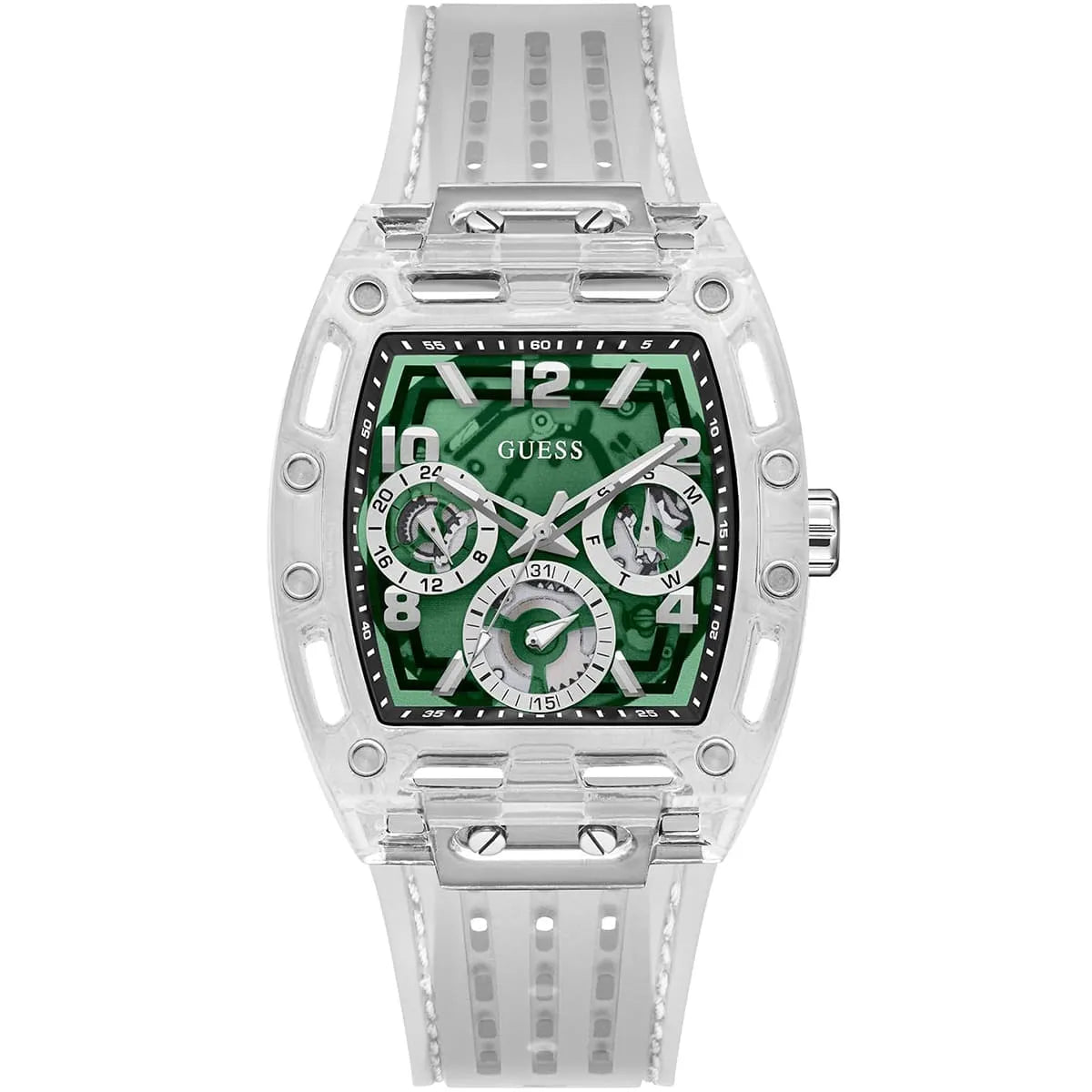 Guess Phoenix GW0499G8 Men's Transparent & Green Watch