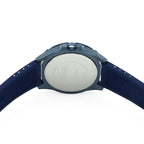 Guess Rig GW0051G4 Silver Tone Case Blue Rubber Strap Watch