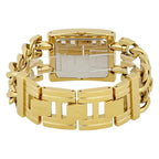 Guess W0072L1 Gold Rectangular Case Chain Bracelet Crystal Bezel Women's Watch