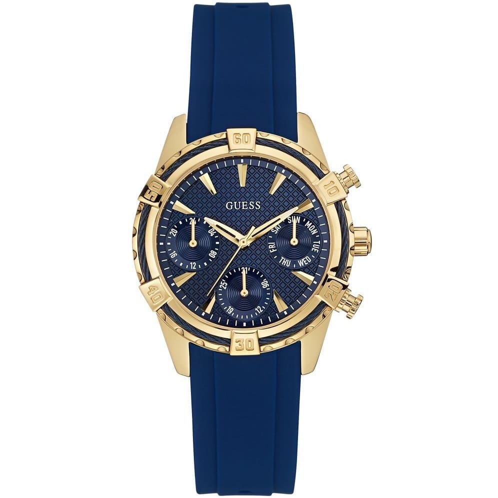 Guess Catalina W0562L2 Gold & Blue Rubber Watch