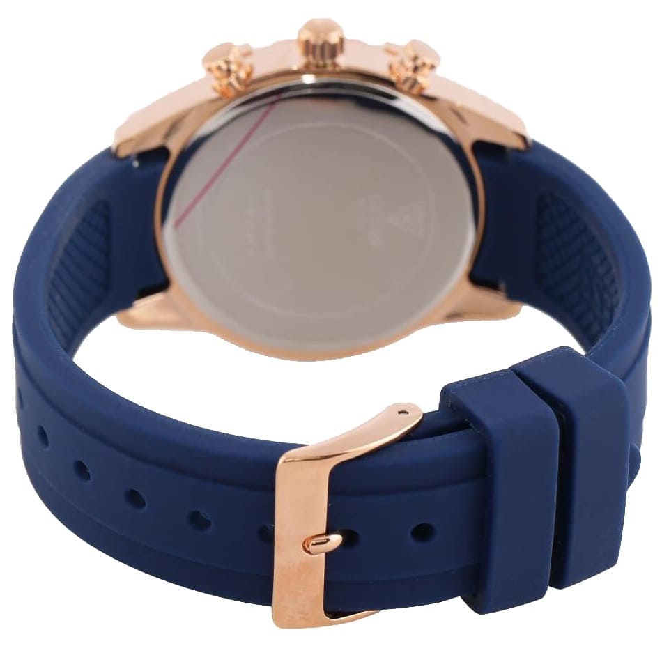 Guess Catalina W0562L3 Rose Gold & Blue Rubber Watch