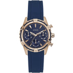 Guess Catalina W0562L3 Rose Gold & Blue Rubber Watch