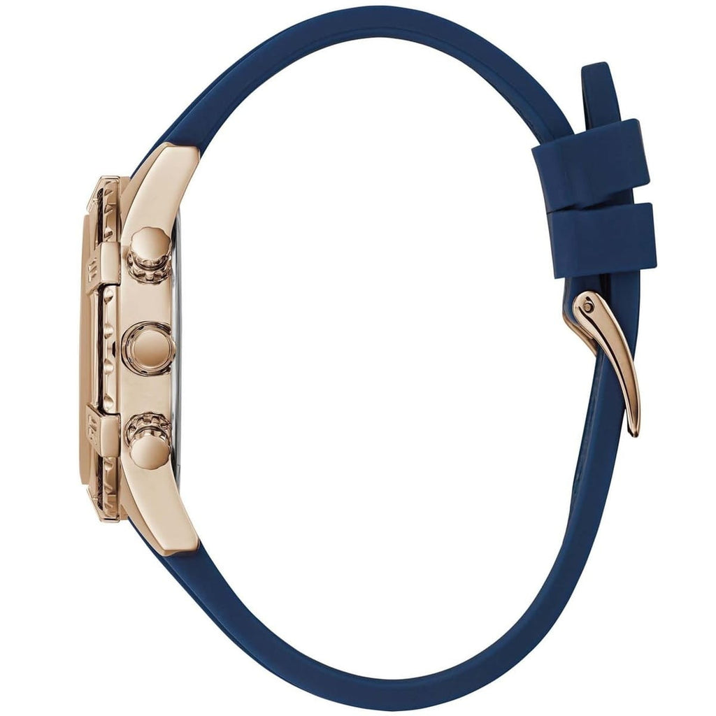 Guess Catalina W0562L3 Rose Gold & Blue Rubber Watch